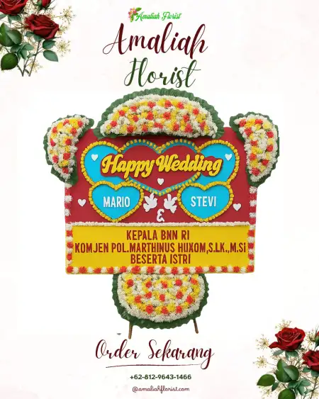 Papan Bunga Pernikahan Sangen